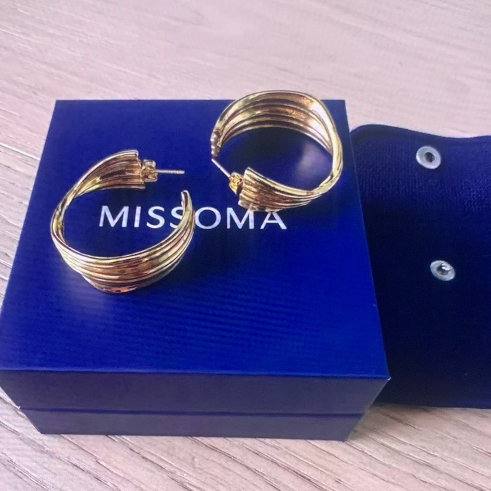 Missoma Gold Twisted Hoop Earrings